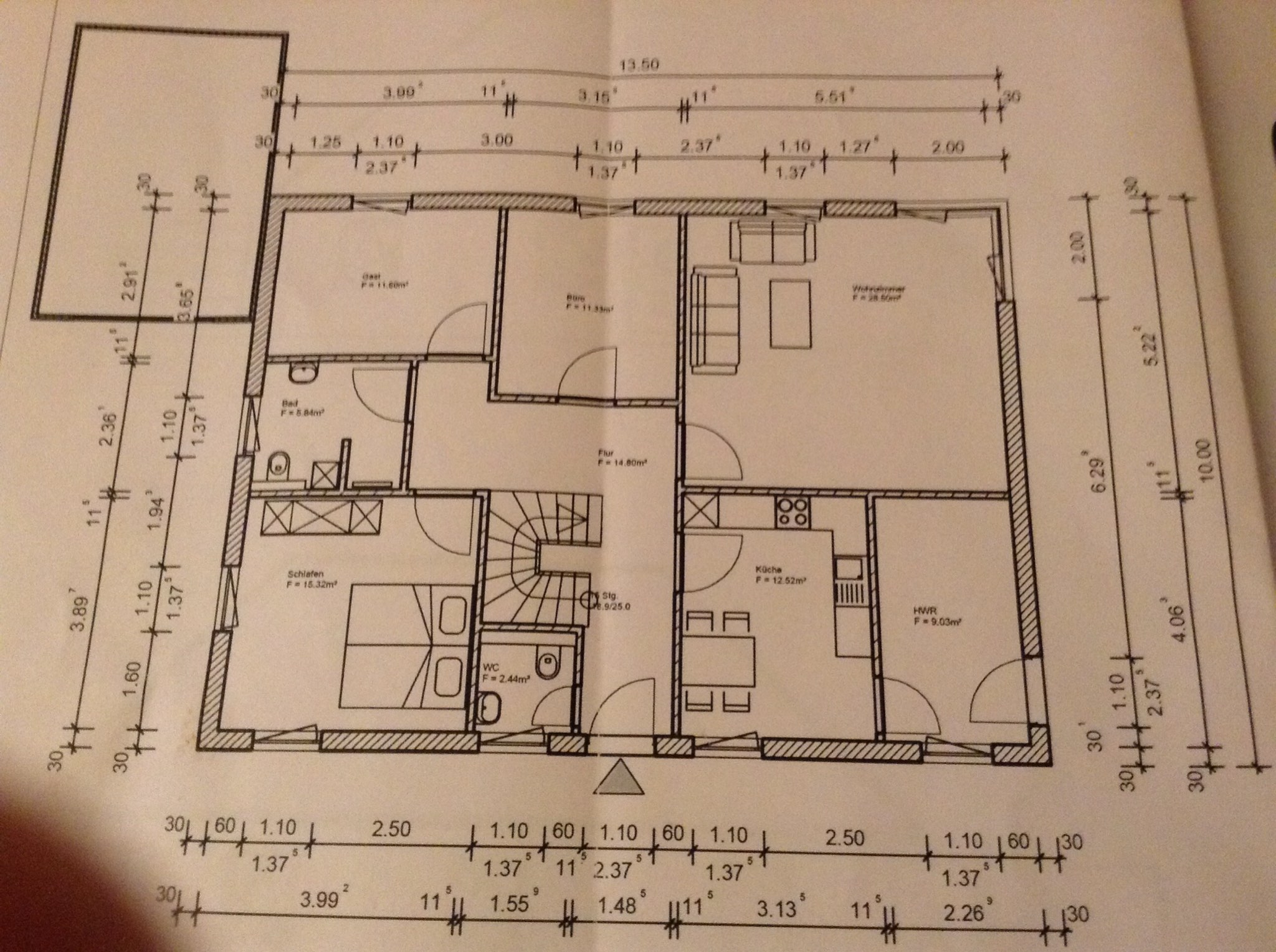 Grundriss Bungalow 140 qm